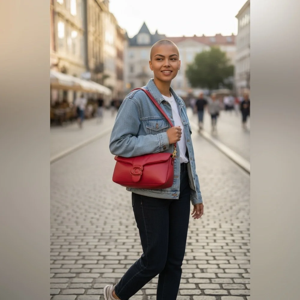 COACH Pillow Tabby 26 Leather Shoulder Bag in Red Apple NWT - Picture 2 of 13